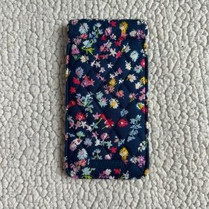 navy blue floral glasses case